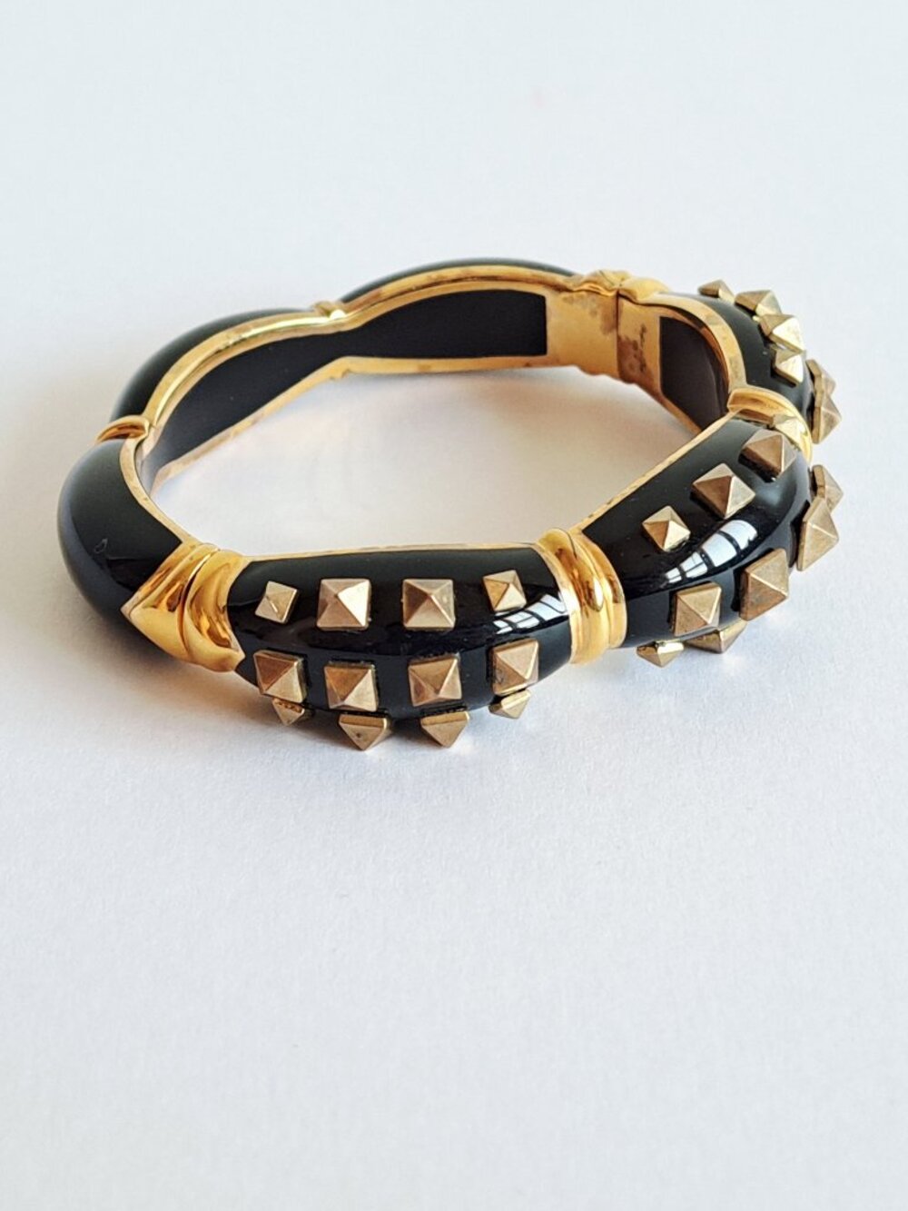 New Angelique de Paris Black Bracelet with gold-tone spike